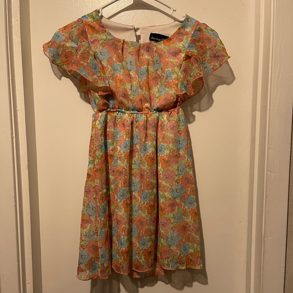 Disorderly Kids Dress Size7 Lined Batwing Sleeves